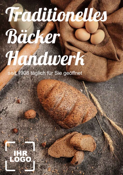 Poster Traditionelles Bäcker Handwerk 