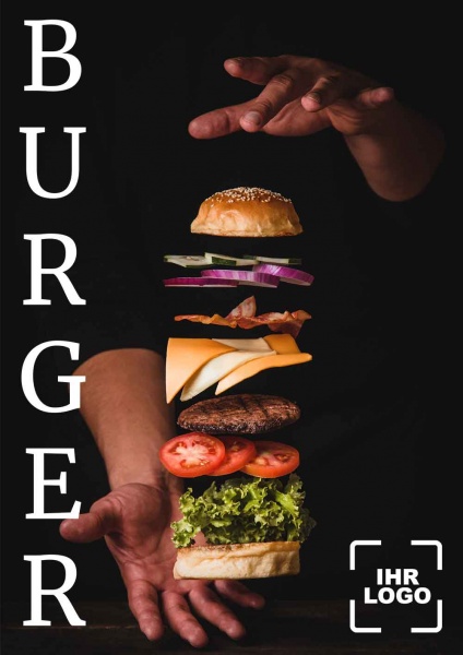 Poster Burger 14,8x21 cm (A5)