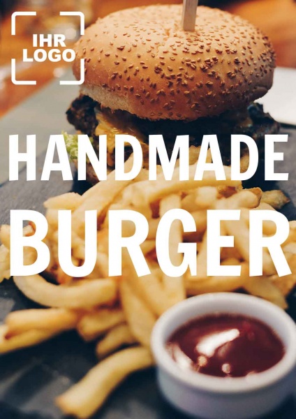 Poster Handmade Burger 84,1x118,9 cm (A0)