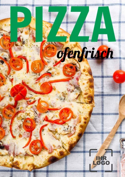 Poster Pizza ofenfrisch 14,8x21 cm (A5)