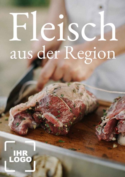 Poster Fleisch aus der Regiom 14,8x21 cm (A5)
