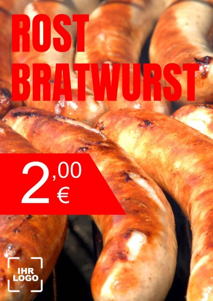 Poster Rost Bratwurst 14,8x21 cm (A5)