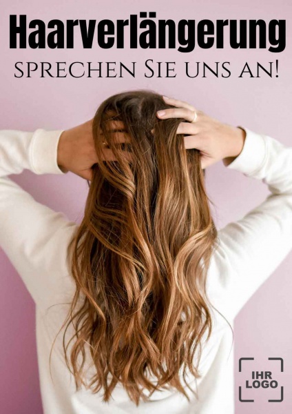 Poster Friseur Haarverlängerung 14,8x21 cm (A5)