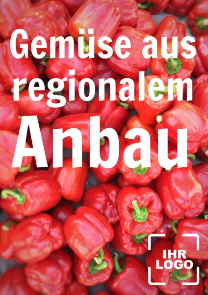 Poster Gemüse regionaler Anbau 84,1x118,9 cm (A0)