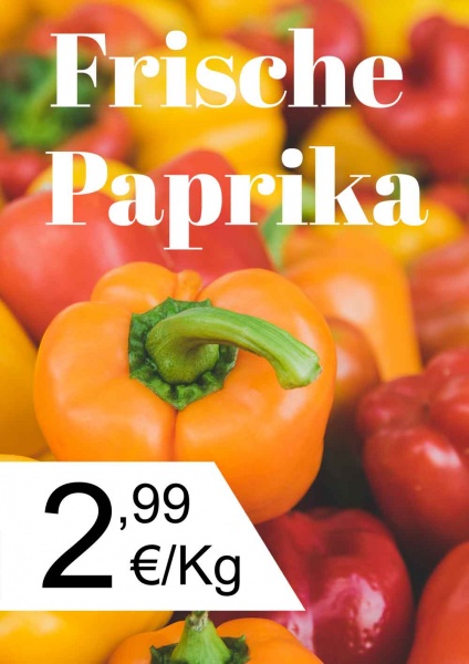 Poster Gemüse Paprika 14,8x21 cm (A5)