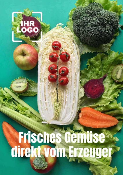 Poster Gemüse vom Erzeuger 14,8x21 cm (A5)