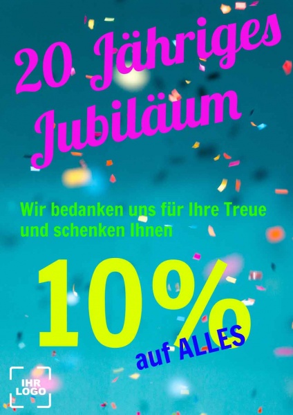 Poster Promotion Jubiläum 14,8x21 cm (A5)