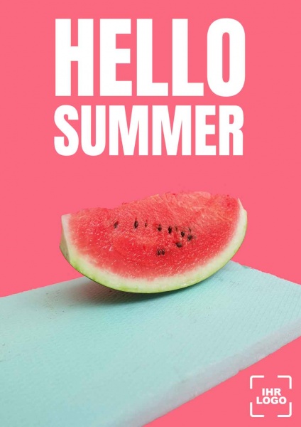 Poster Hello Summer 14,8x21 cm (A5)