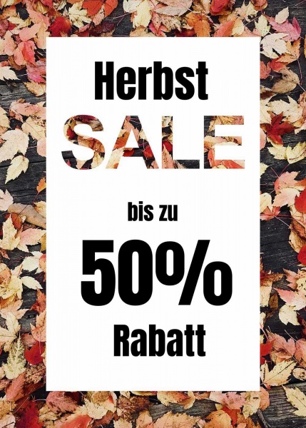 Poster Sale Herbst 14,8x21 cm (A5)