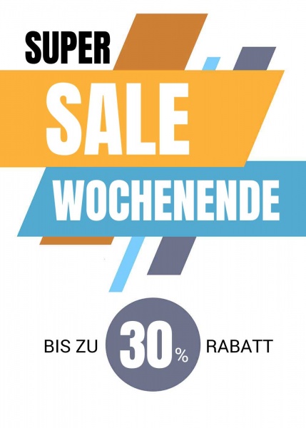 Poster Sale Wochenende 14,8x21 cm (A5)