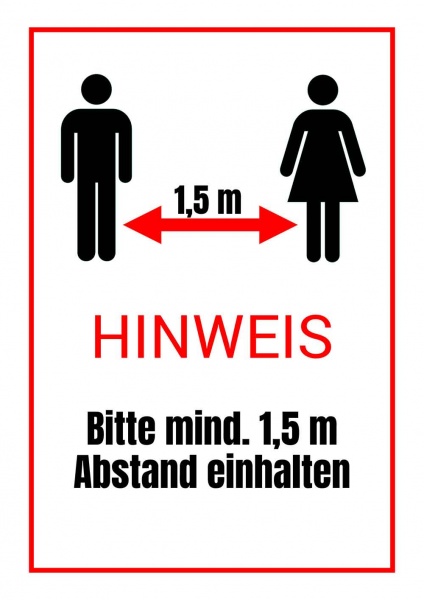 Poster Mindestabstand 84,1x118,9 cm (A0)